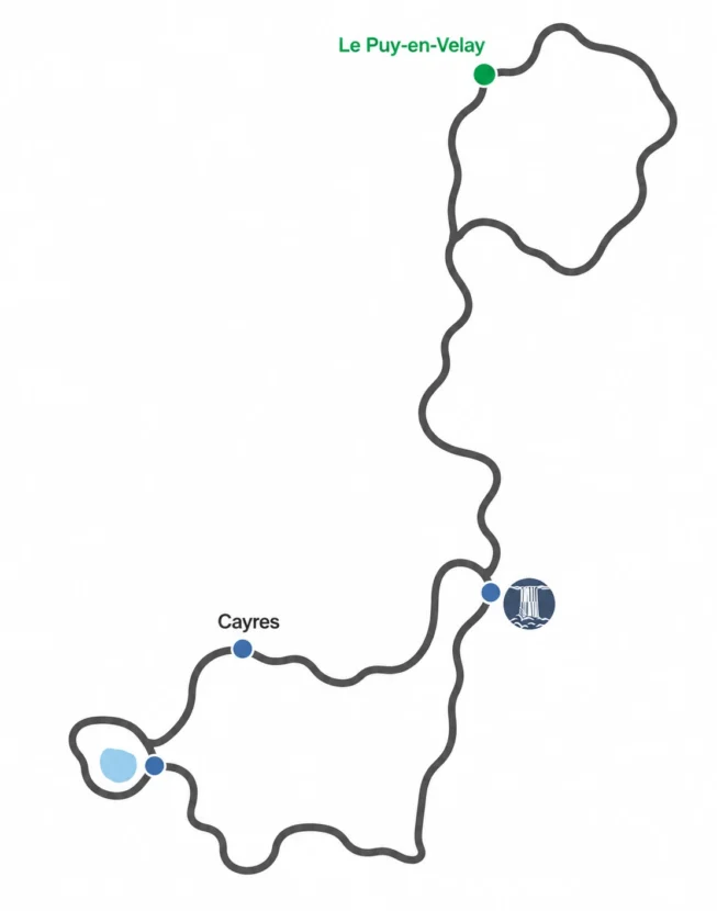 Parcours du séjour lac volcanique à vélo - Le Puy-en-Velay